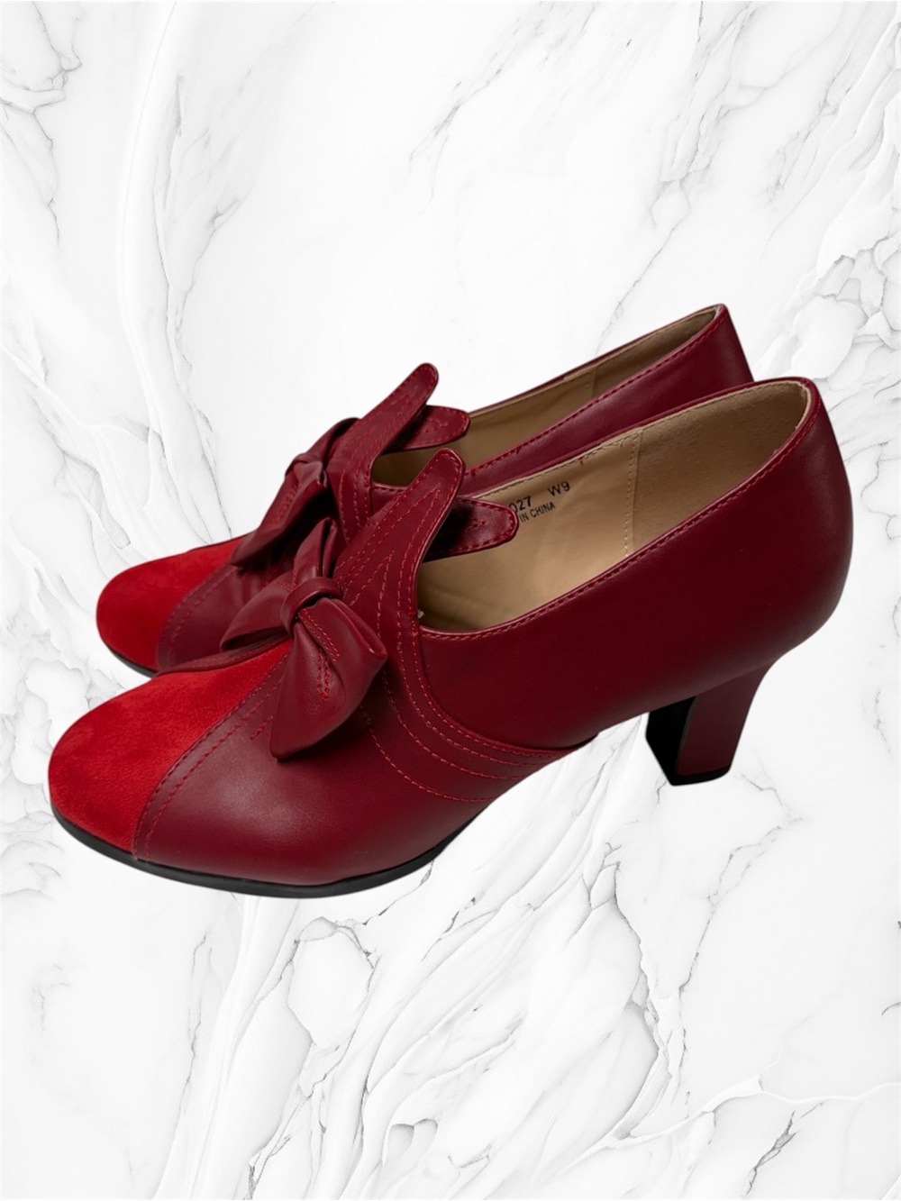 Disney Mary poppins returns cosplay heels Red Bow Accent size 9